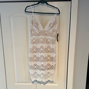 Lulu's White Lace Mini Dress